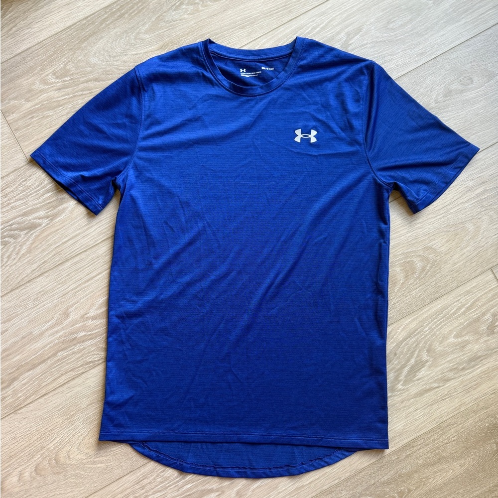 S Under Armour Men’s UA Tech 2.0 Short Sleeve Athletic T-Shirt - Royal/Graphite
